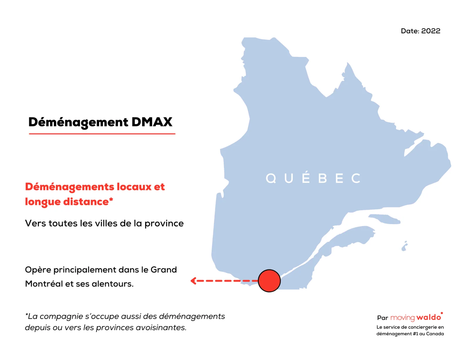 Déménagement DMAX - Carte des services