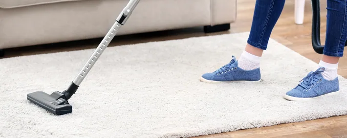 cleaning the floor