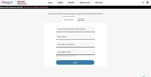 Ohio BMV change of address