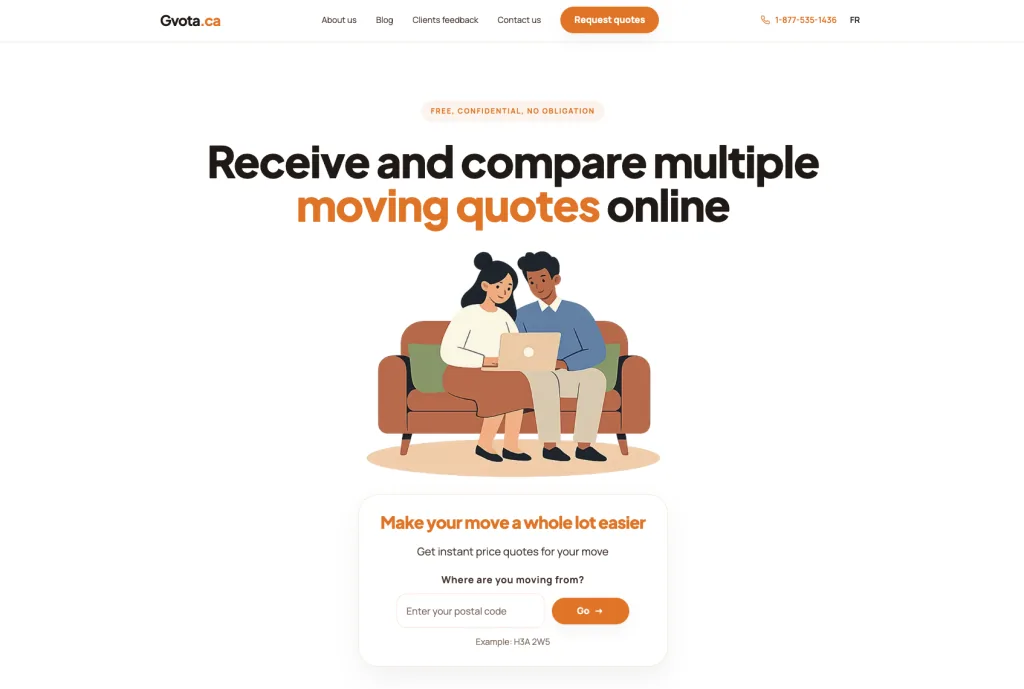 Gvota website screenshot