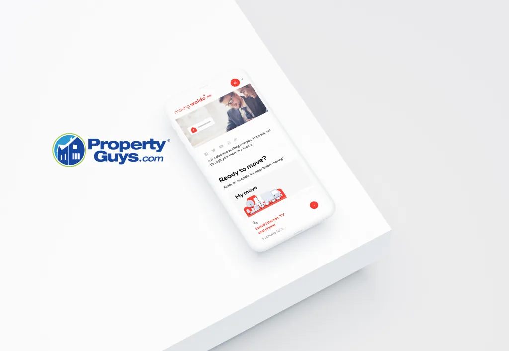 PropertyGuys.com and MovingWaldo partnership visual