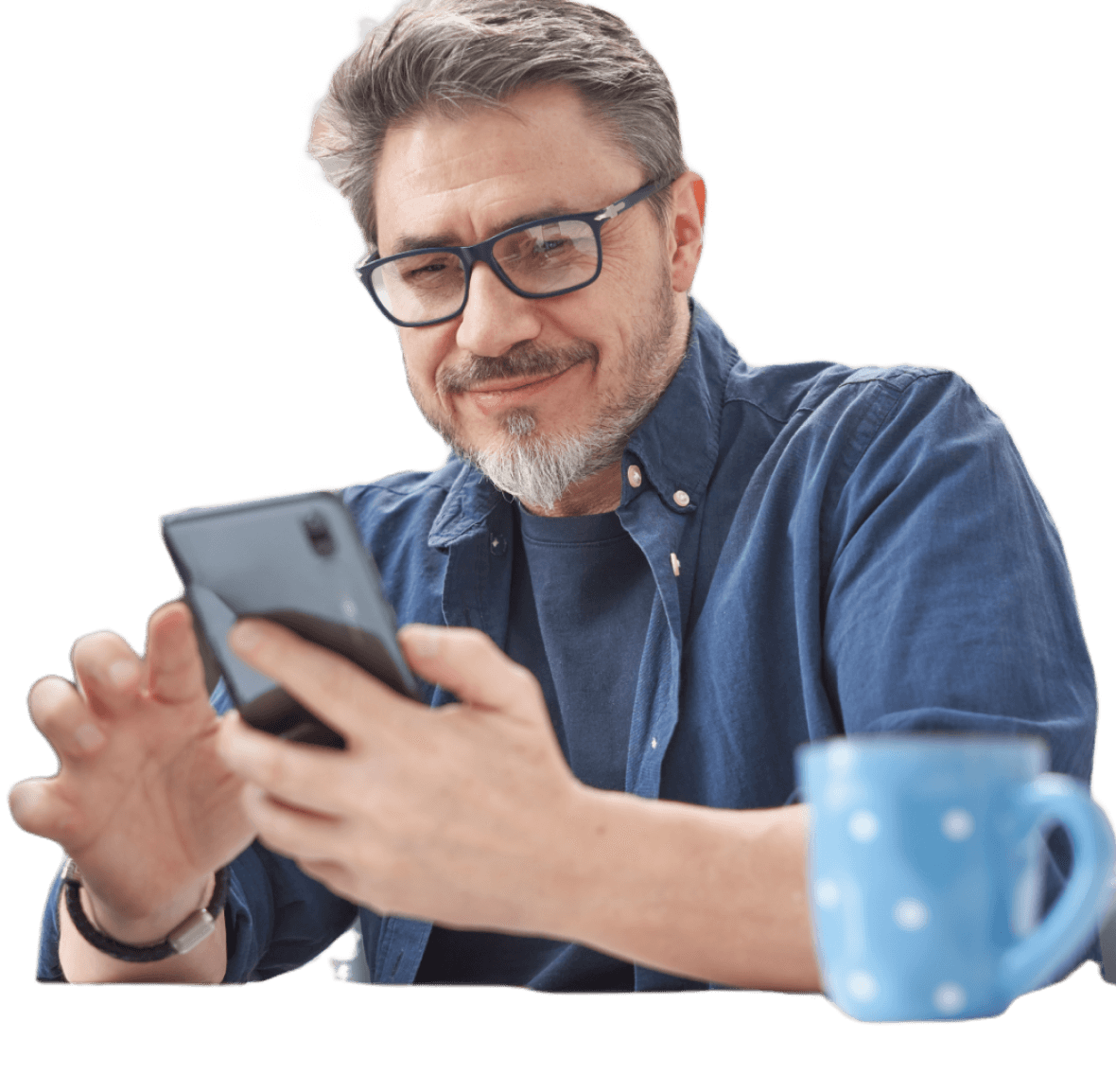 Mover reviewing confirmed job details on a phone