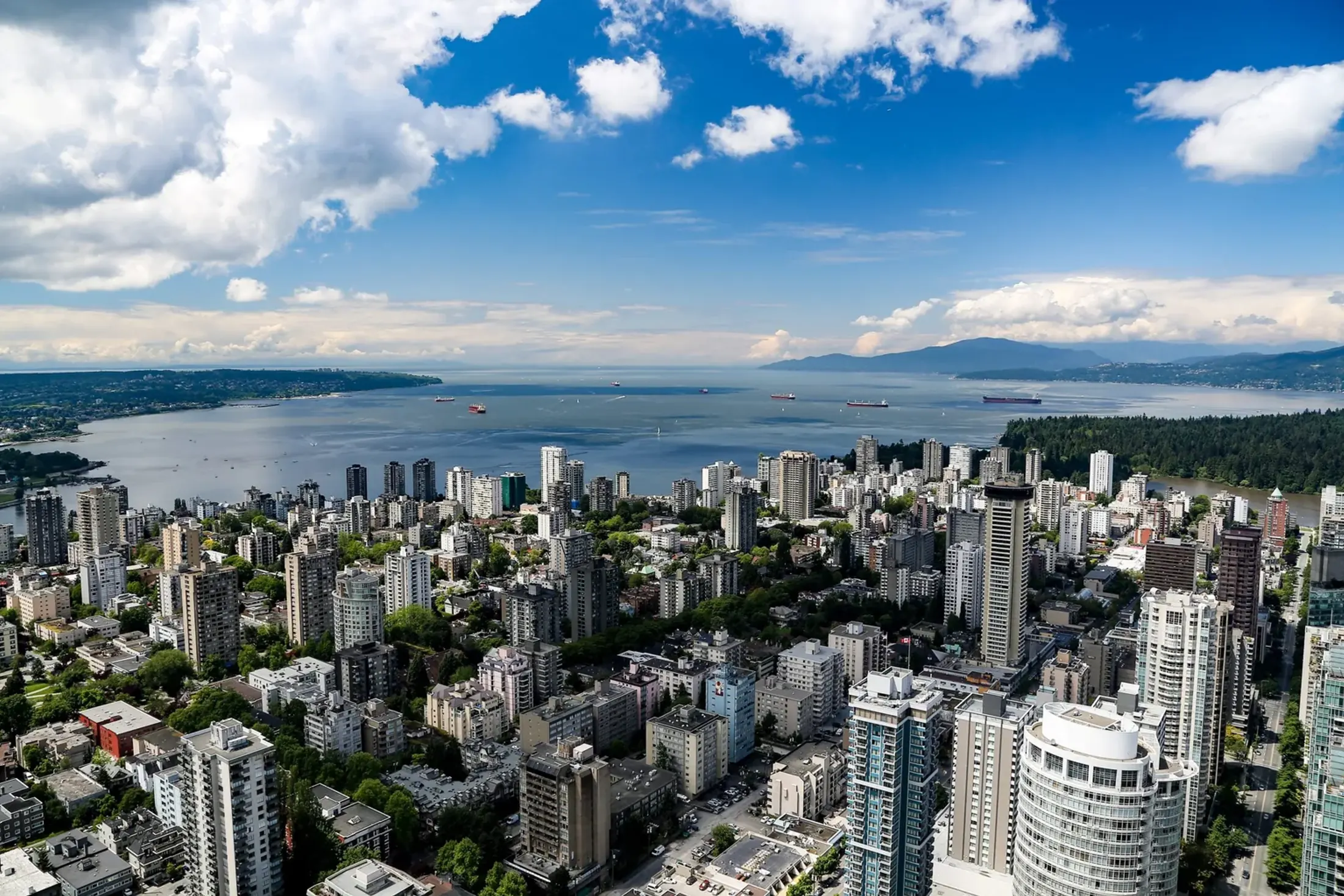 Vancouver skyline and coastline