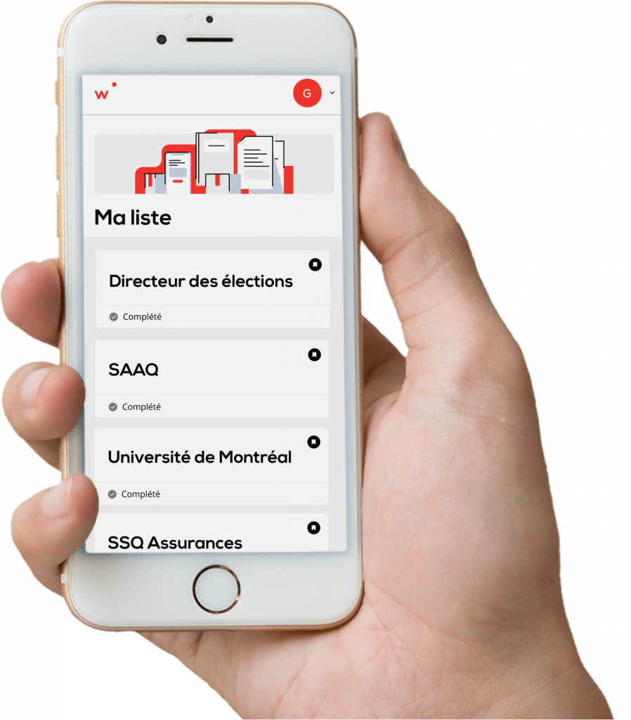 Widget Changement Adresses