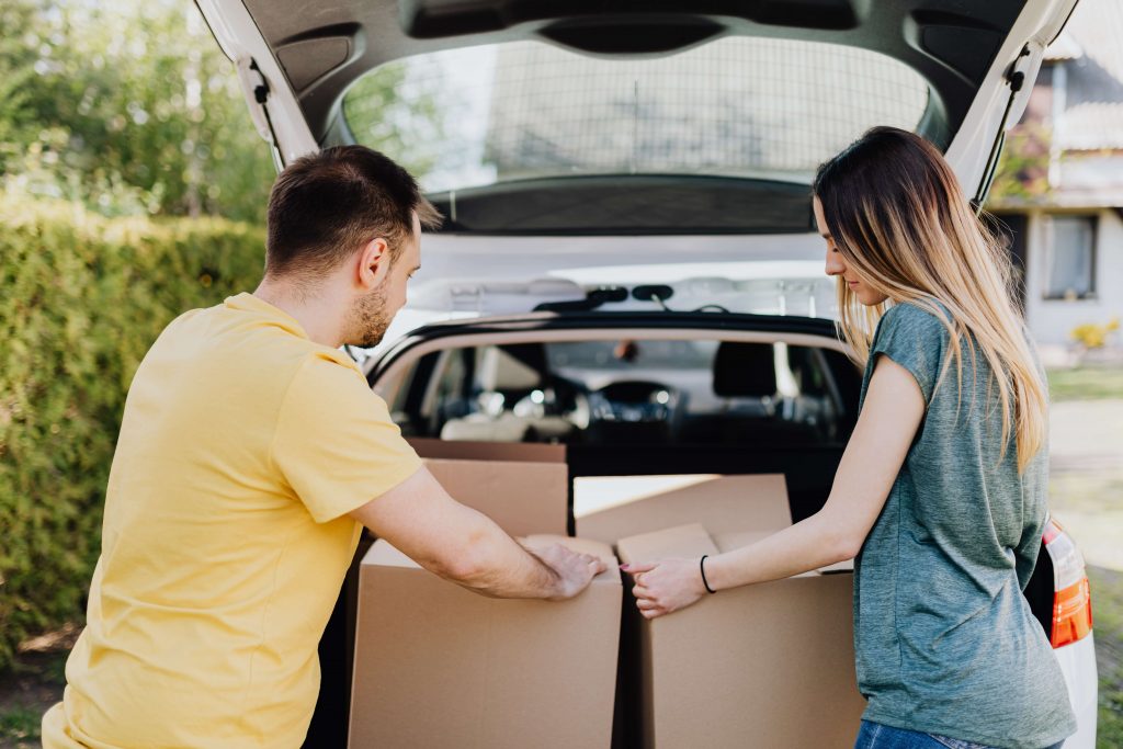 Car Trunk with boxes