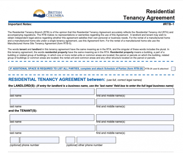 lease transfer vancouver