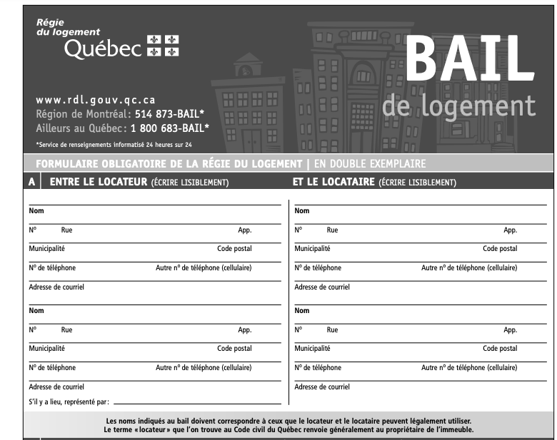 Un guide sur les règlements des formulaires de bail obligatoires au Québec