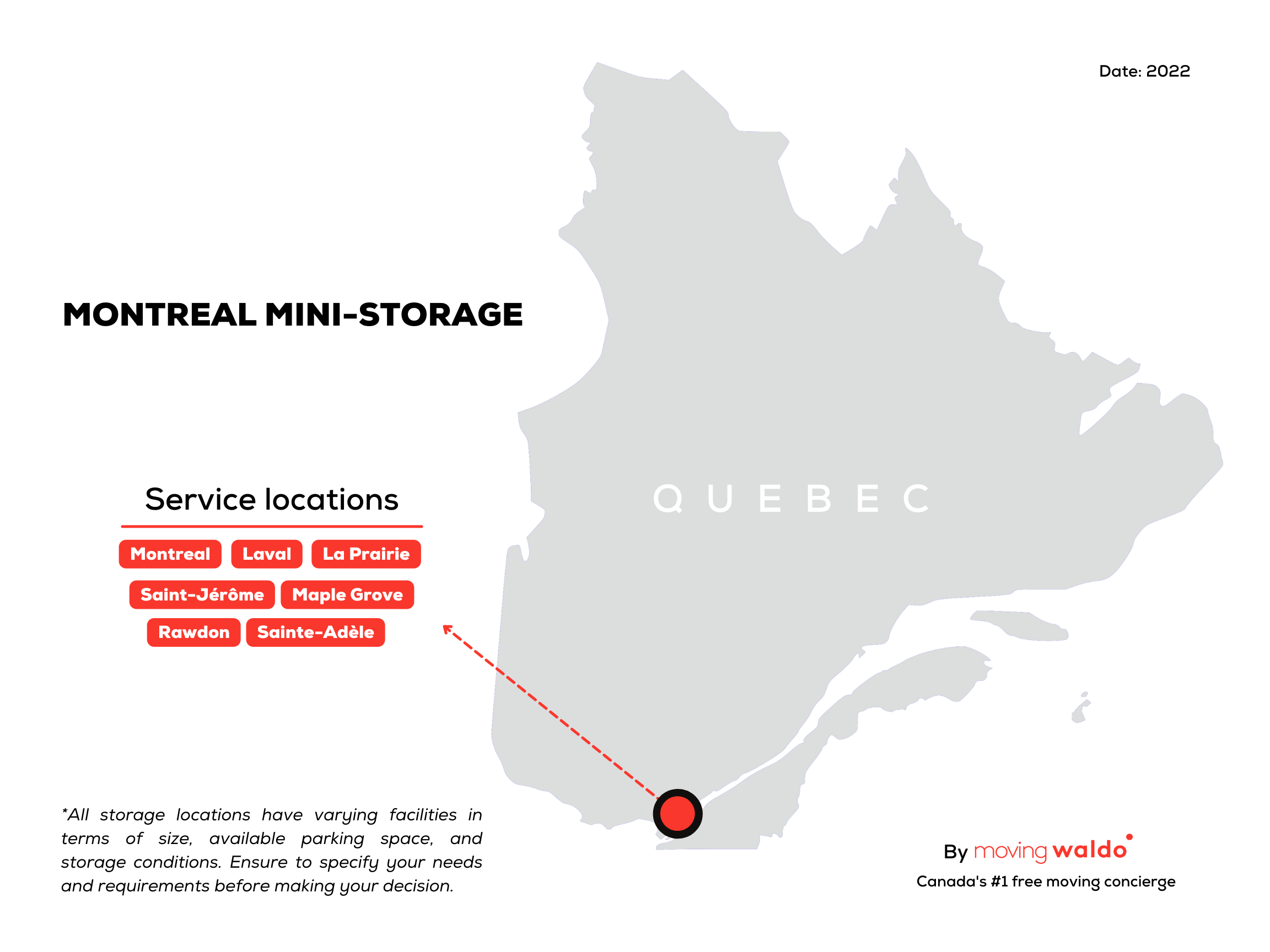 Montreal Mini-Storage - location service Map