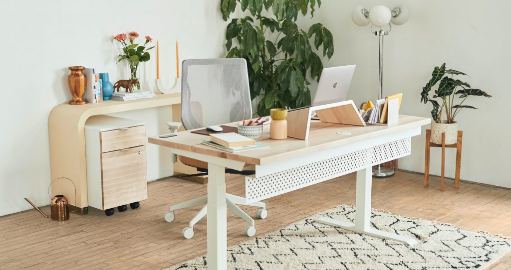 7. Consider using a rolling cart next to your desk