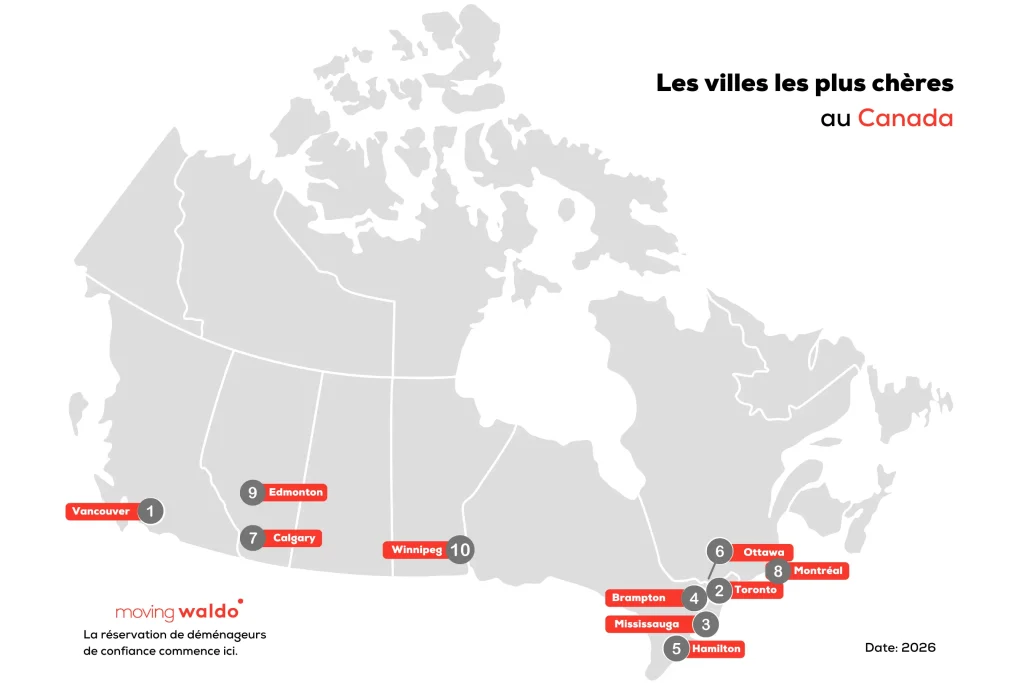 villes les plus chères au canada infographie map 2026 MovingWaldo