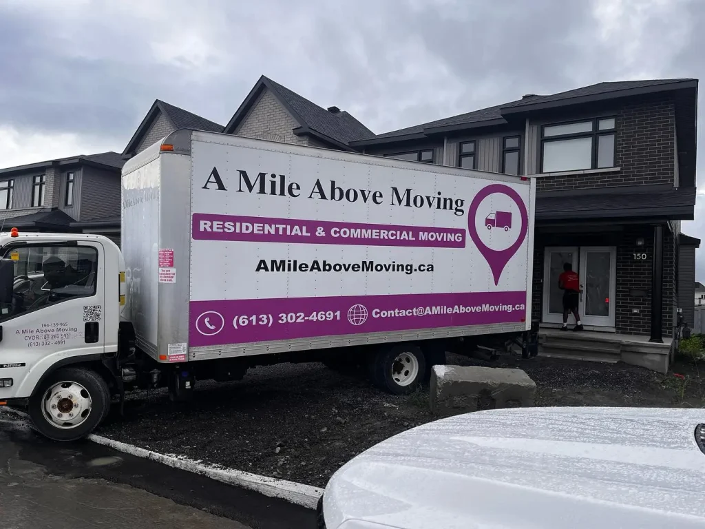 a mile above moving truck